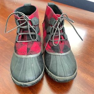 Sorel Out and About Buffalo Plaid Boots